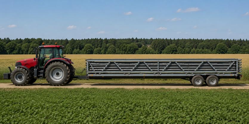 Tracteur et protection transportée